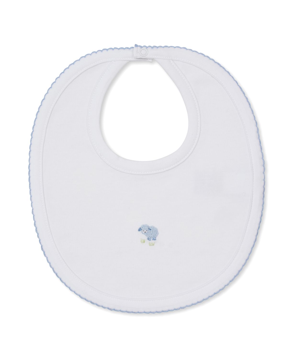 Bib Hand Emb Sweet Sheep Blue