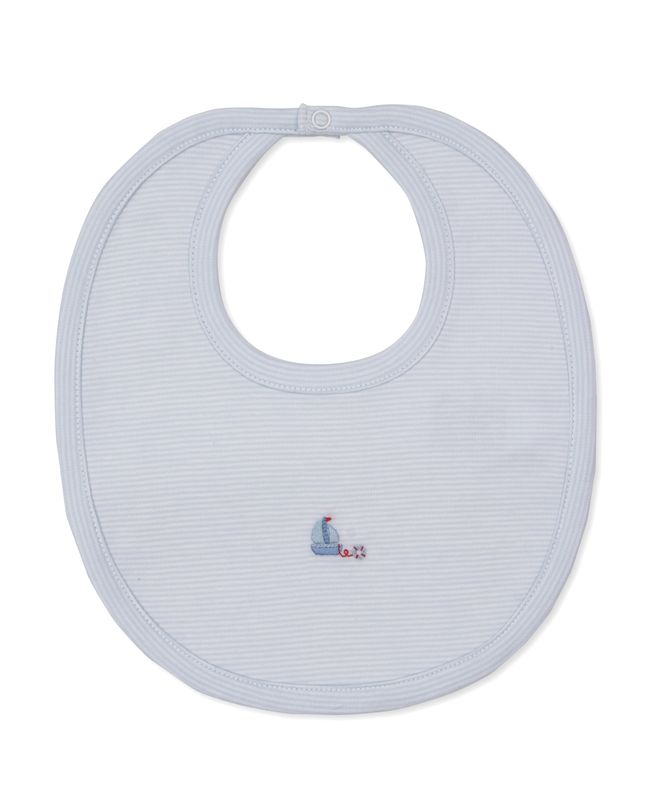 Bib with Hand Emb Summer Medley Lt. Blue