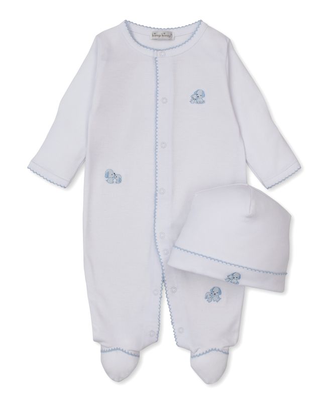 Footie w/ Hat Set Puppy Family - Lt Blue