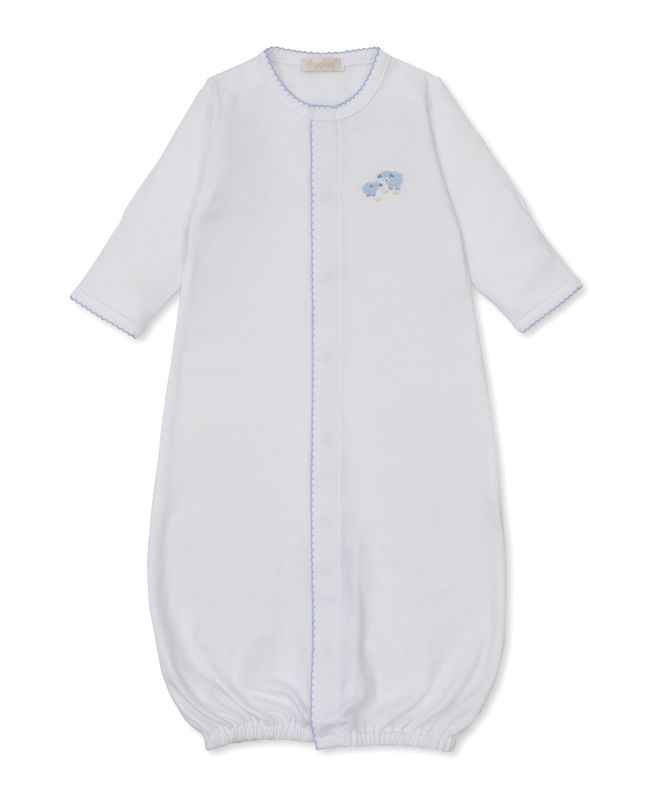 Converter Gown Hand Emb Sweet Sheep - Lt Blue