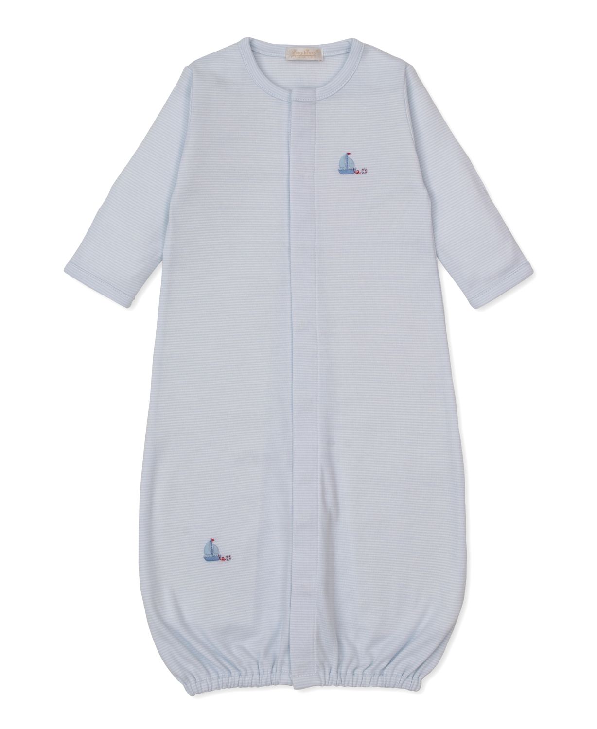 Converter Gown Hand Emb Stripe Summer Medley - Lt Blue