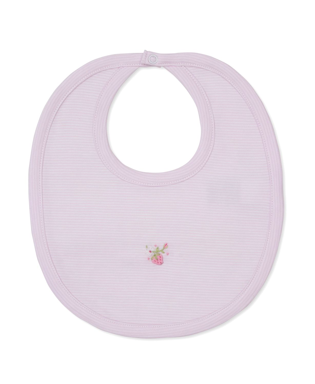 Bib with Hand Emb Stripe Summer Medley Pink