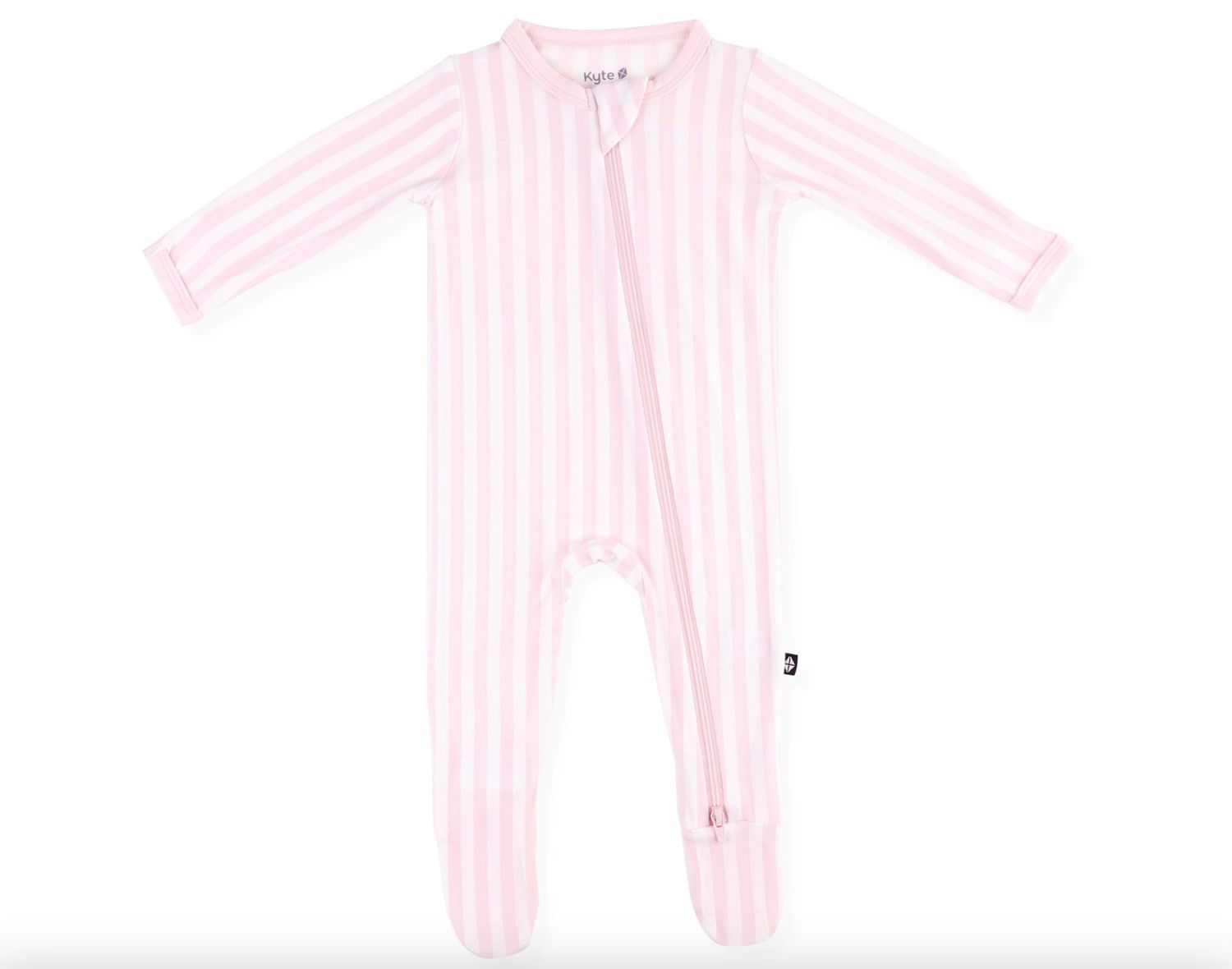 Kyte Zippered Footie Sakura Stripe