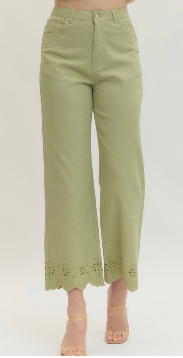 Matcha Eyelet Pant