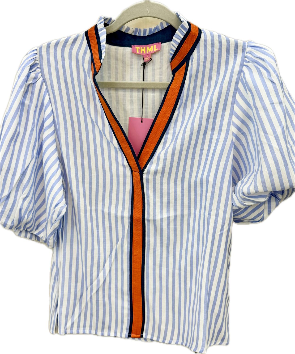 Puff Sleeve Striped Top 