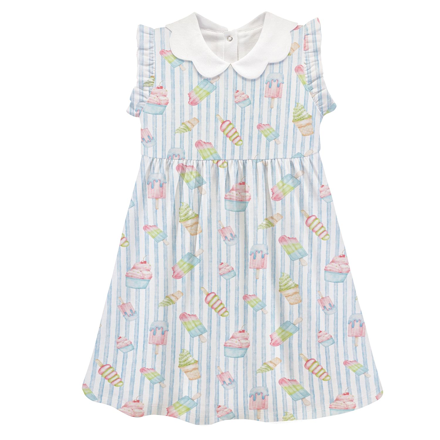 Scoops &amp; Smiles Dress w/Scalloped Collar