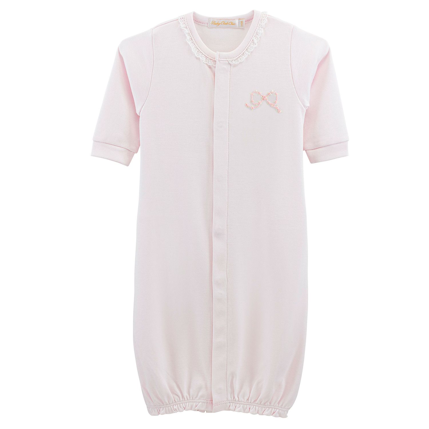 Pretty Bows Conv. Gown w/ Lace Trim - Pink