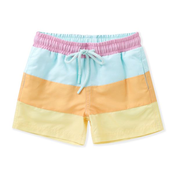 Block Swim Trunk-Yellow and Orange