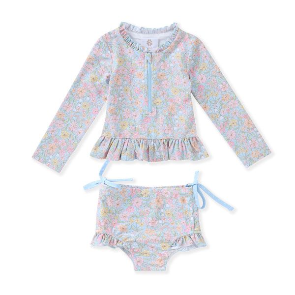 Blue Wildflowers Two-Piece Swimsuit