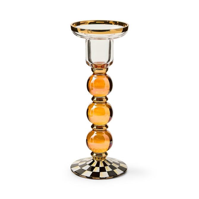 Courtly Check Large Glass Candlestick