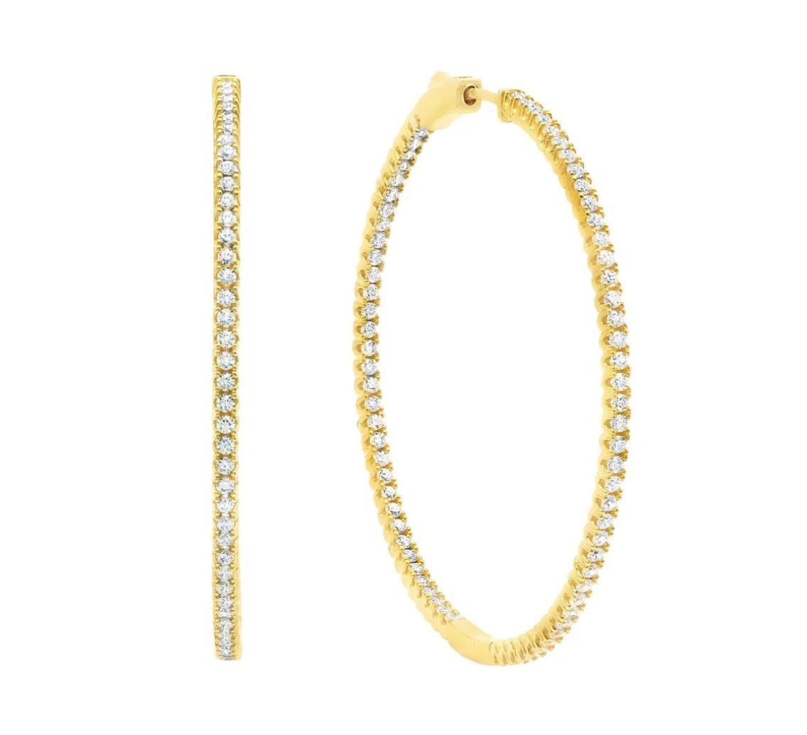 Medium Pave Hoop YG
