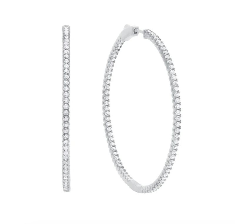 Medium Pave Hoop Plat