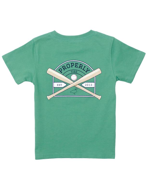 Boys Baseball Shield Short-Sleeve Tee- Ivy