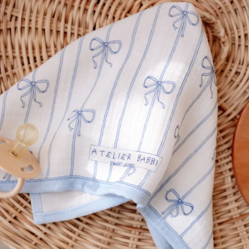 Burp Cloth- Ribbon Blue