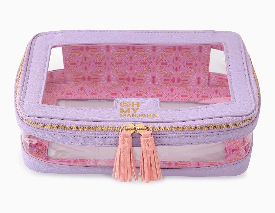 Lavender Tile Storage Mahjong Bag