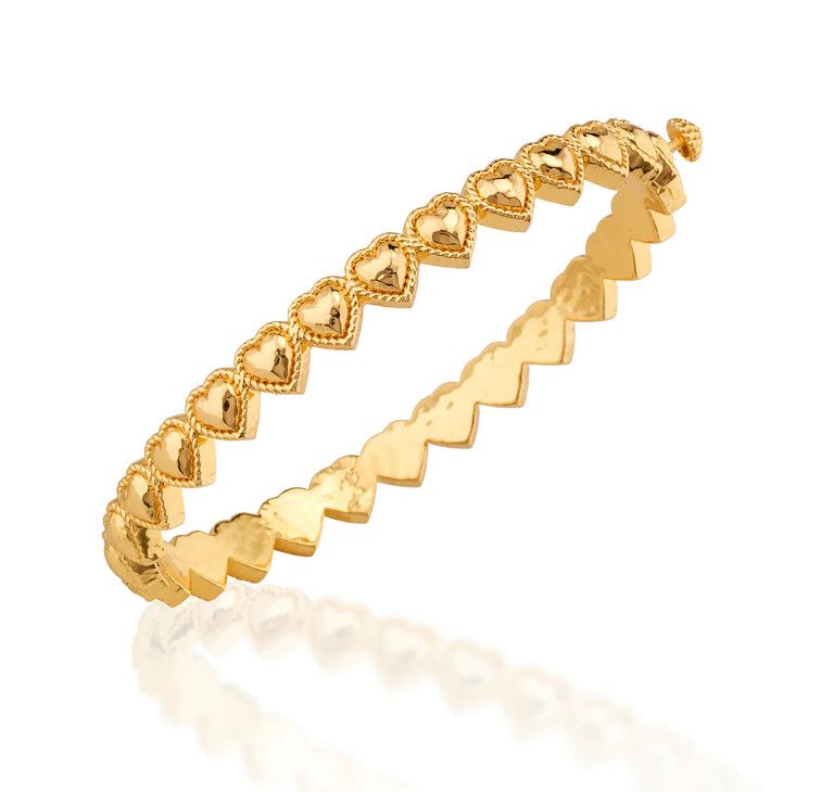 Love Petite Hinged Bangle - S/M Gold