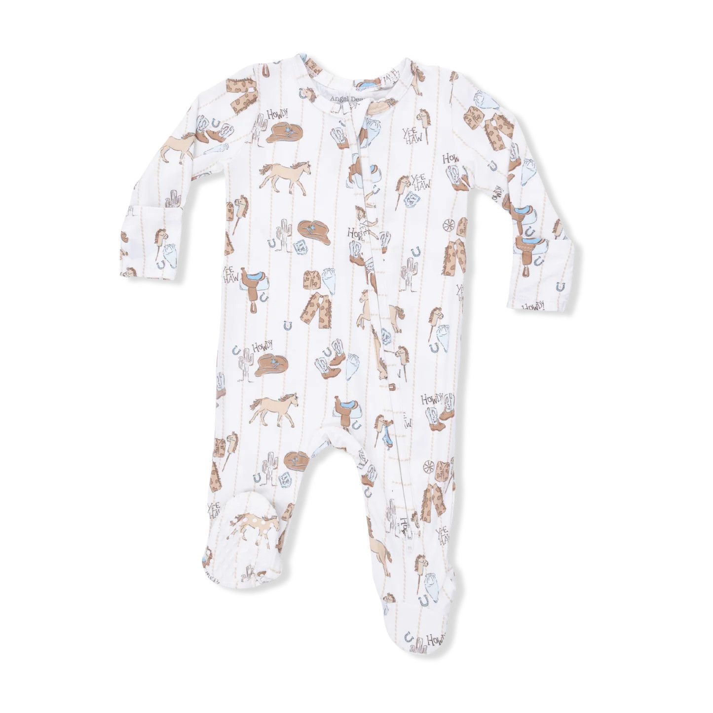 Cowboy Nursery 2 Way Zipper Footie 