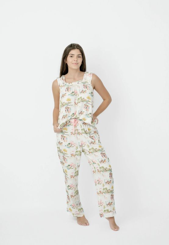 Day At The Races Crop Pajama Set