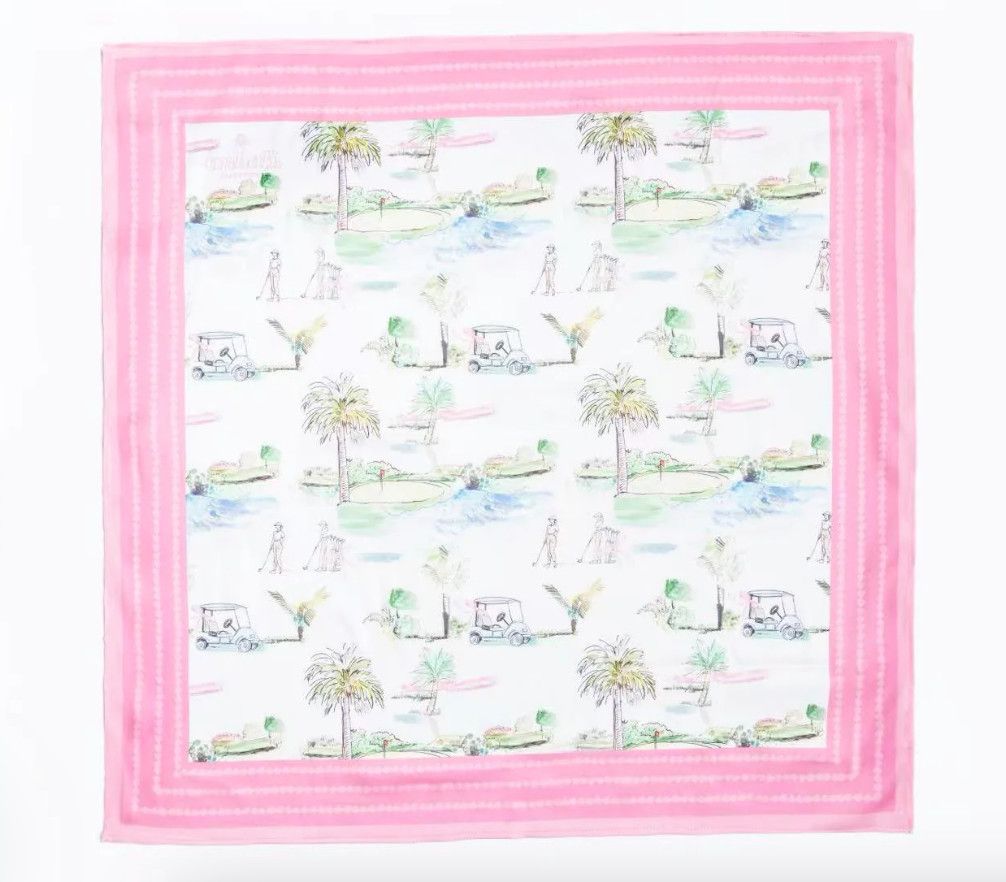 Golf Scene Scarf 25x25