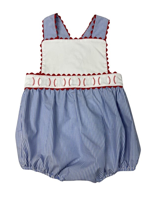 Classic Baseball Ric Rac Sunsuit