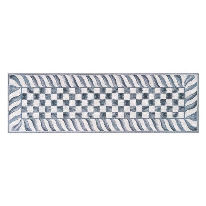 Sterling Checkered 2'6" x 8' Washable Runner