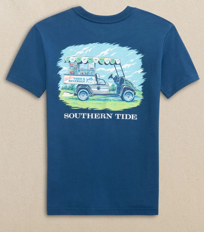 Skipjack Food &amp; Beverage Cart Tee - Nautical Blue