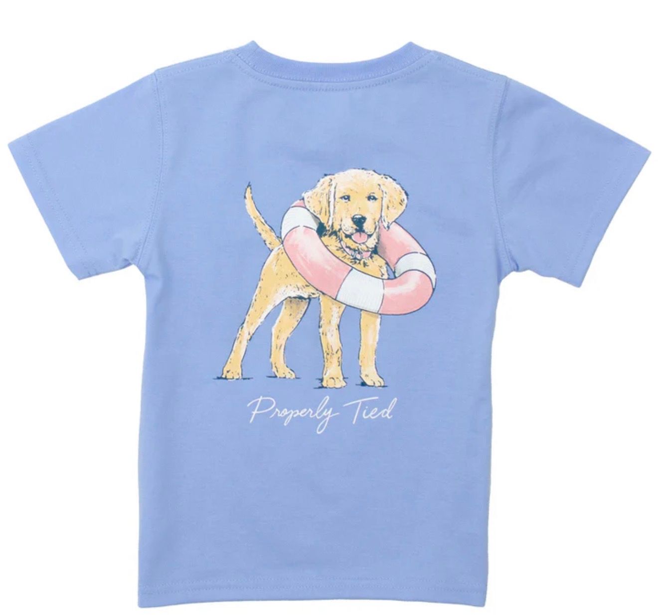 Girls Lifeguard Pup SS - Light Blue