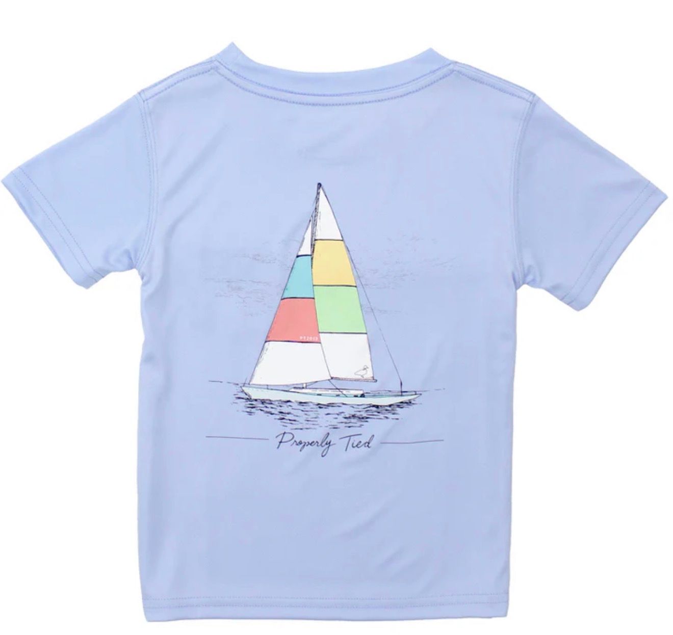 Girls Performance Tee SS Set Sail Light Blue