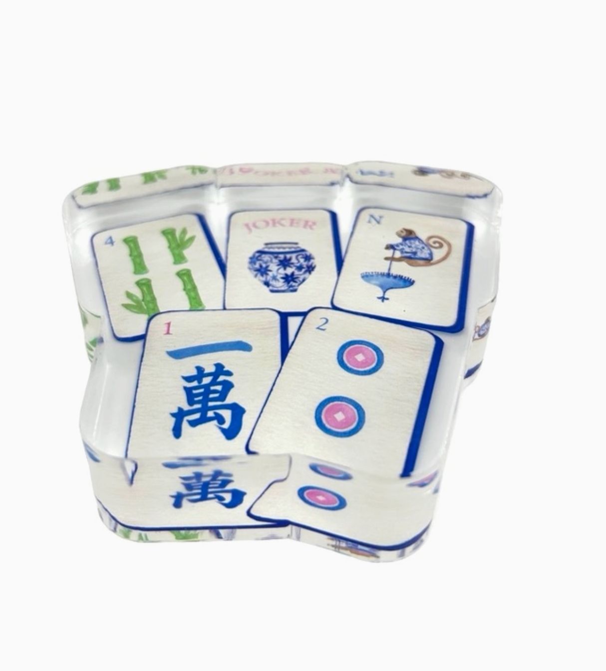 Acrylic Napkin Weight-Preppy Mahjong
