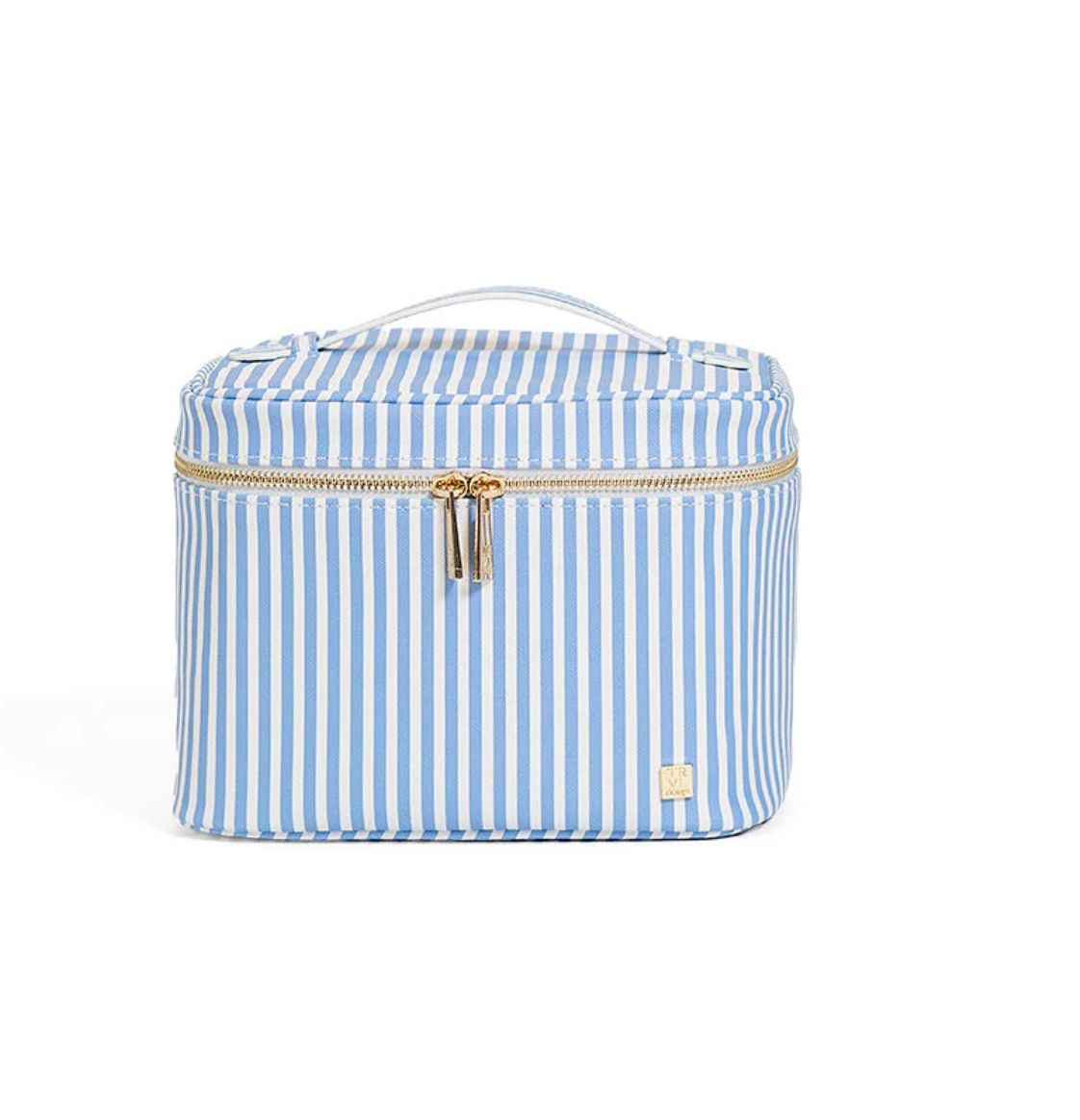 Luxe Vanity Train Case - Pimlico Stripe Chambray