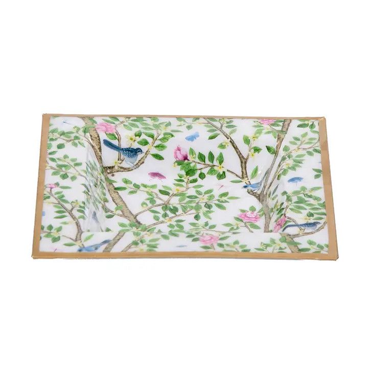 Elsie's Garden Enameled Tori Trinket Tray