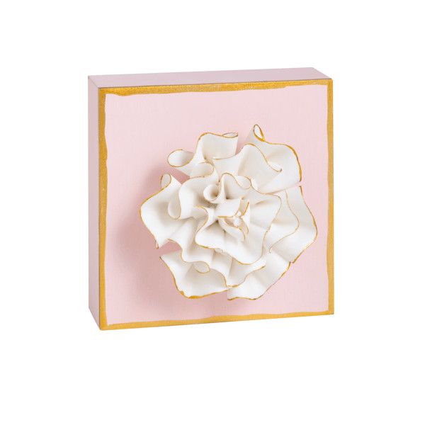 Pink Flower Plaque