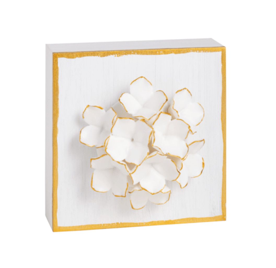 White Flower Plaque