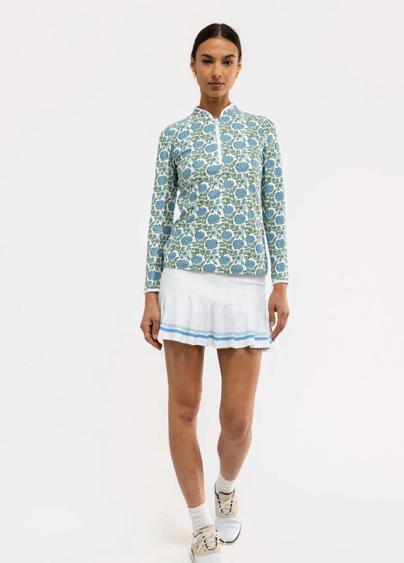 Carey Quarter Zip-Seasalt Floral