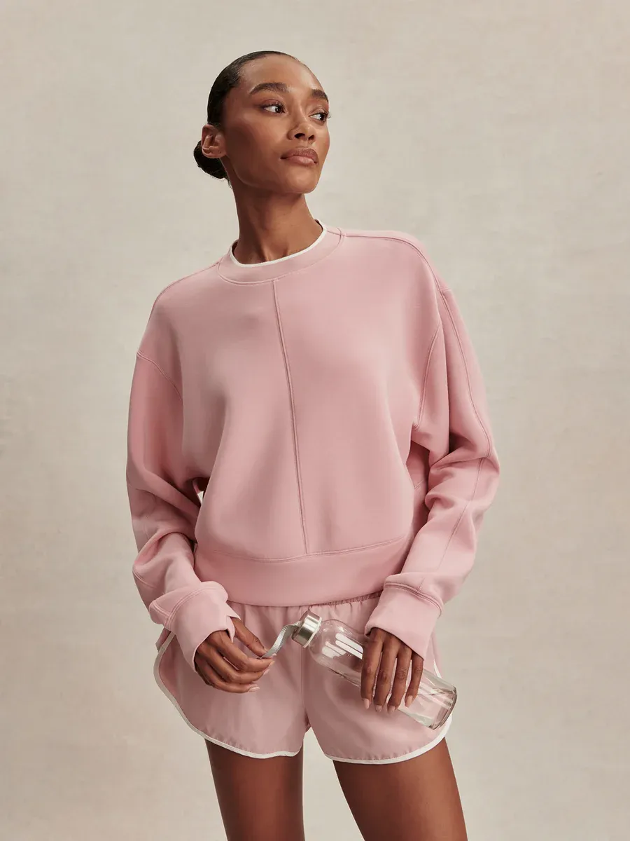 Tasmin Cropped Sweat-Zephyr Mauve