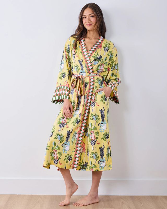 Macrame Mischief Eco Satin Robe
