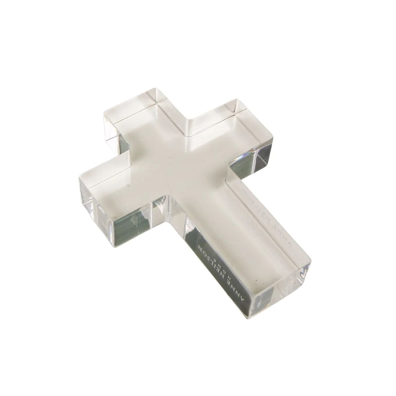 AN Small Cross Clear Acrylic Weight
