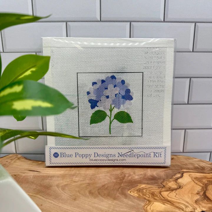 Blue Hydrangea Needlepoint Kit