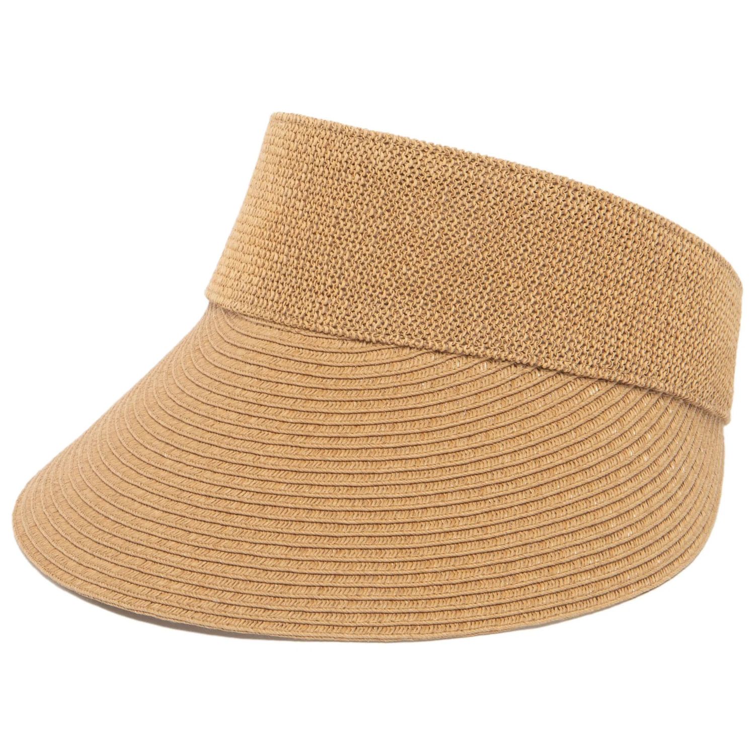 Monte Visor with Crochet Crown Panel- Tan
