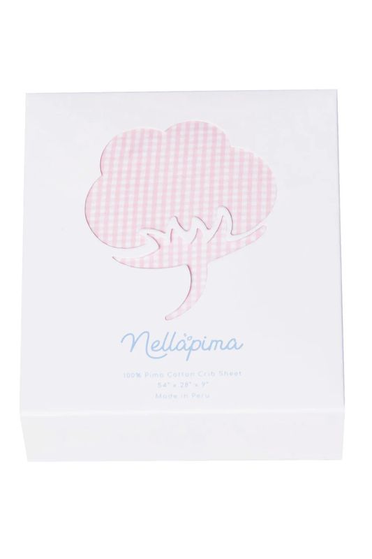 Pink Gingham Crib Sheets