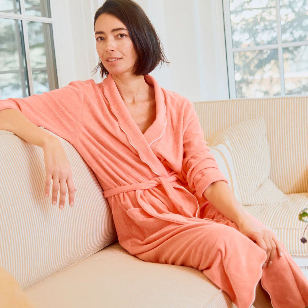 Long Scallop Robe Medium- Tulip