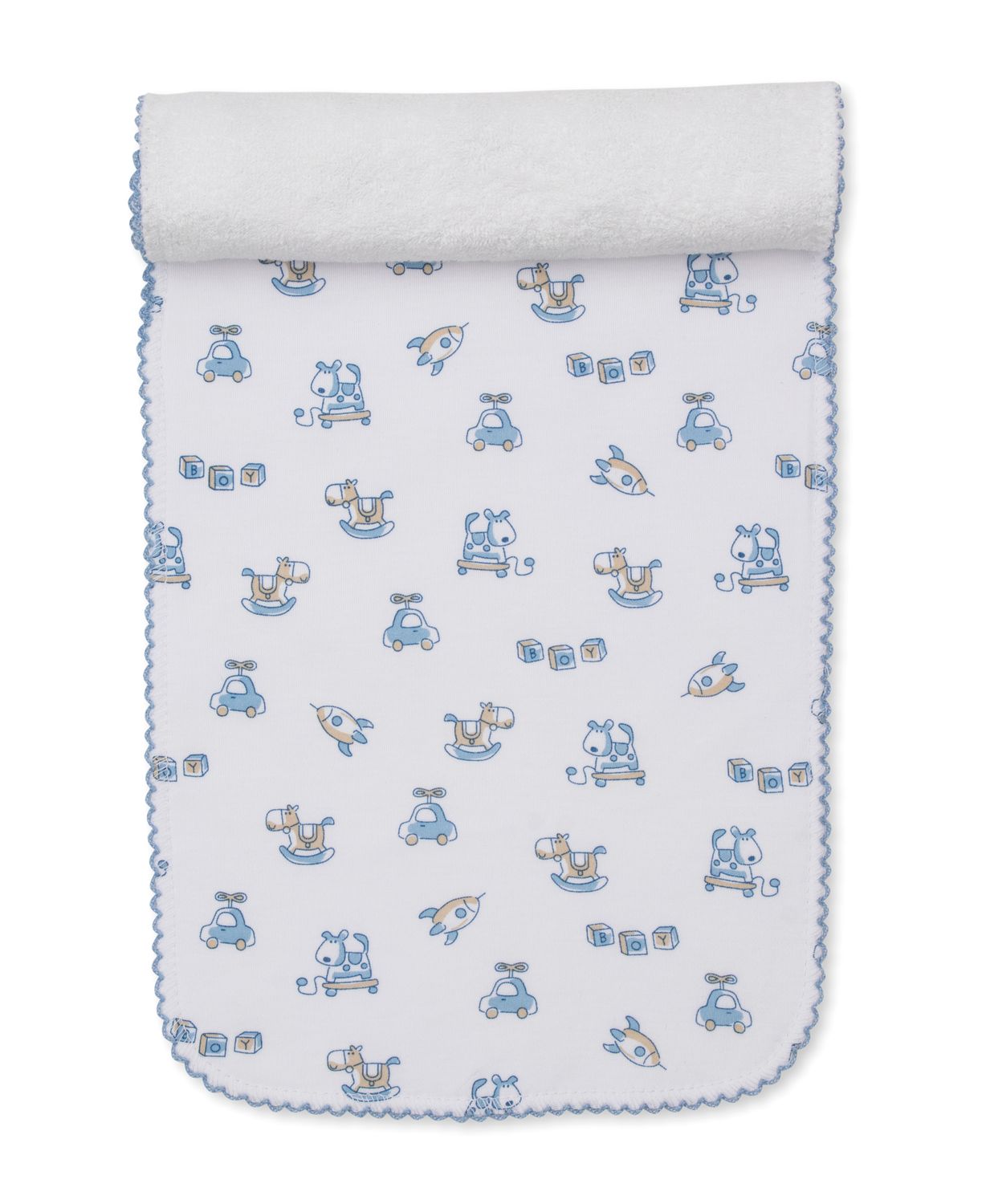 Vintage Toy Burp Cloth - Light Blue