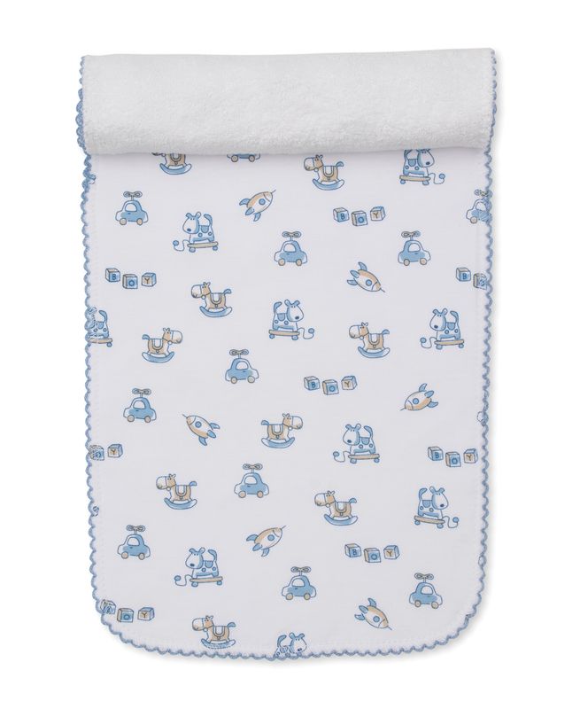 Vintage Toy Burp Cloth - Light Blue