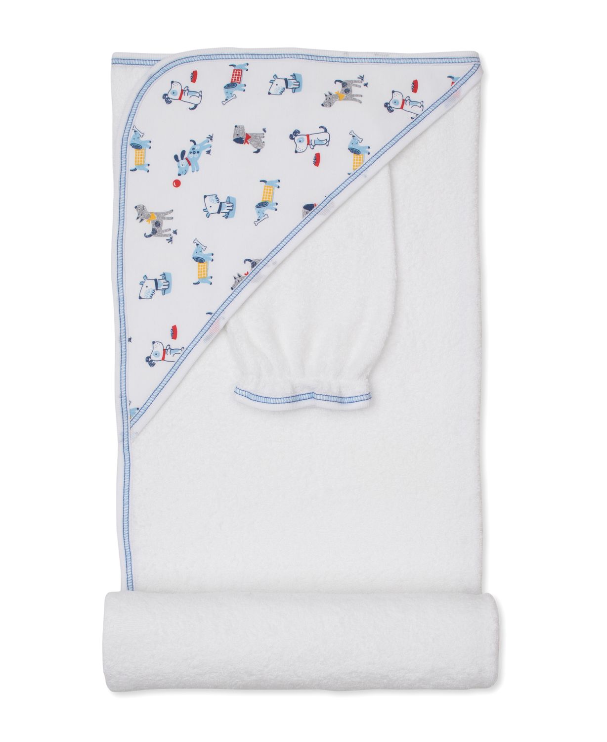 Puppy Patch Hooded Towel &amp; Mitt Set
