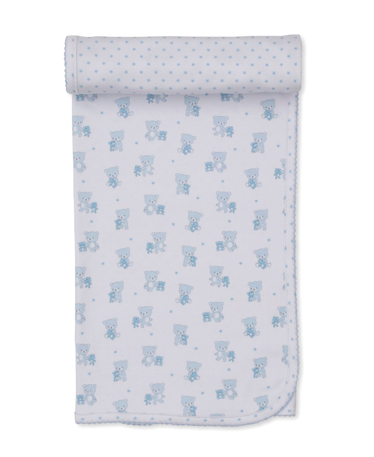 Teddy Bear Love Reversible Blanket - Blue