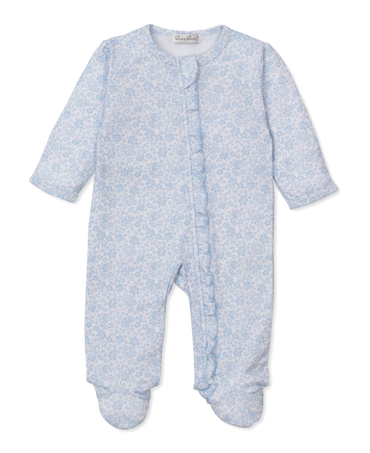 KK Country Gardens Zipper Footie- Blue