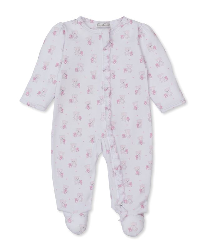 KK Teddy Bear Love  Zipper Footie- Pink