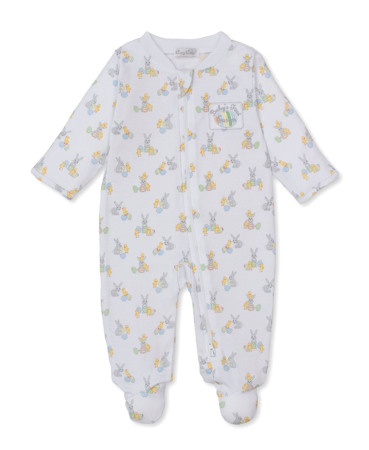 KK Baby's First Easter Zipper Footie