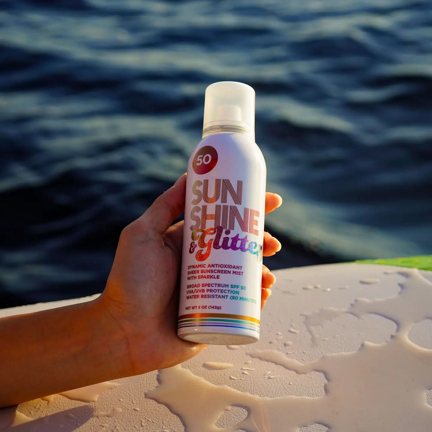 Sunshine &amp; Glitter Sparkle Shimmer Sport Spf 50 Mist