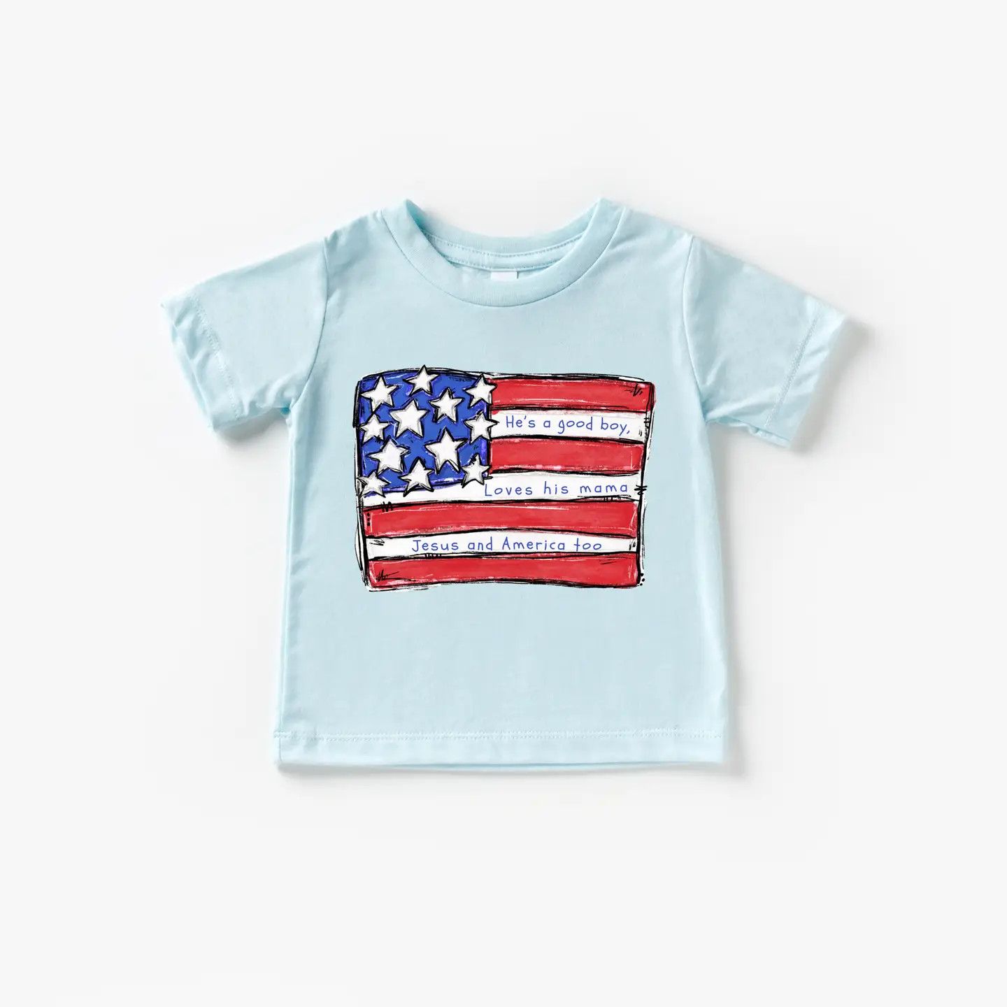 Free Fallin' Boy American Flag T-Shirt